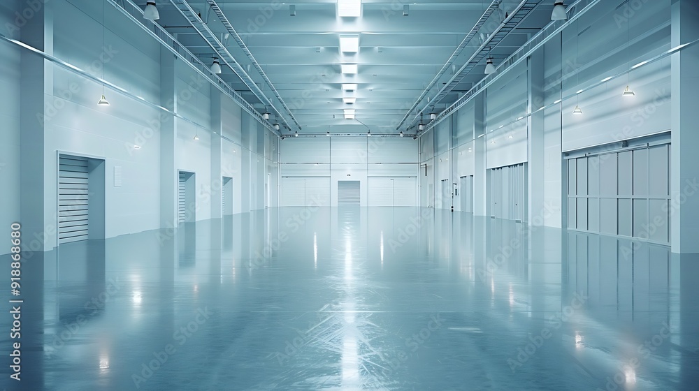 large bright and empty warehouse : Generative AI large bright and empty warehouse : Generative AI