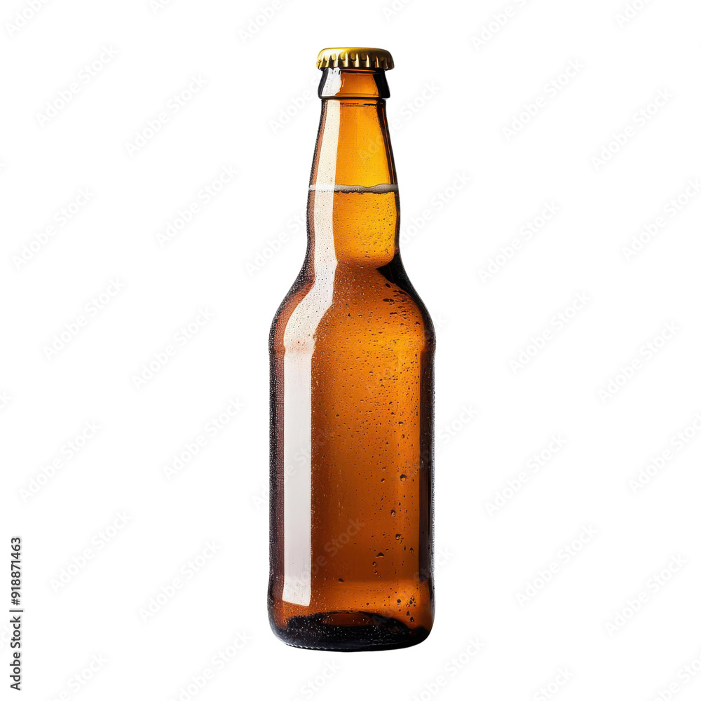 A clear bottle of amber beer with bubbles, showcasing refreshing drink perfect for summer gatherings and celebrations. A clear bottle of amber beer with bubbles, showcasing refreshing drink perfect for summer gatherings and celebrations.