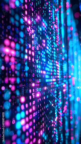 Wallpaper Mural Code matrix technology background Torontodigital.ca