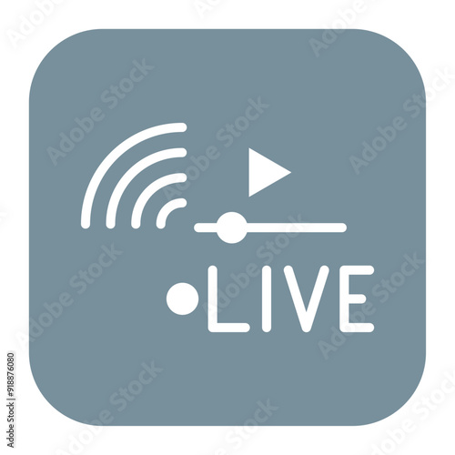 Live Streaming icon vector image. Can be used for Live Streaming.