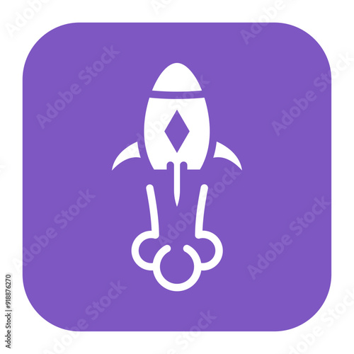 Live Rocket Launch icon vector image. Can be used for Live Streaming.