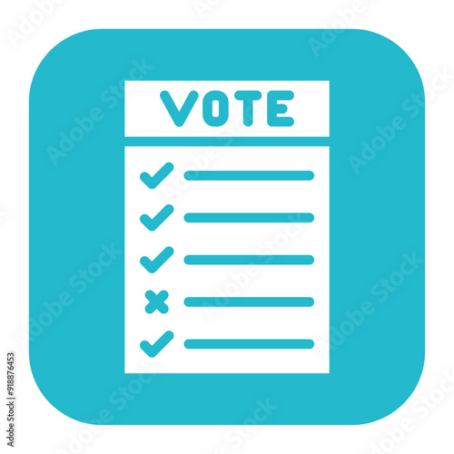 Ballot Paper icon vector image. Can be used for Politics.