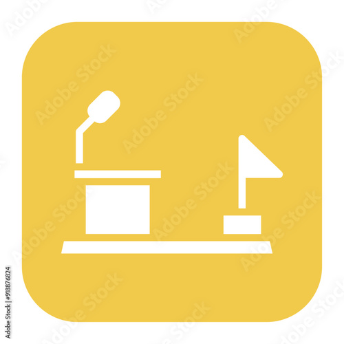 Platform icon vector image. Can be used for Politics.