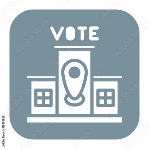 Polling Place icon vector image. Can be used for Politics.