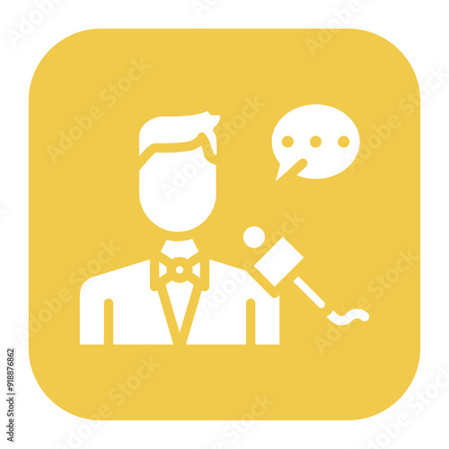 Pundit icon vector image. Can be used for Politics.
