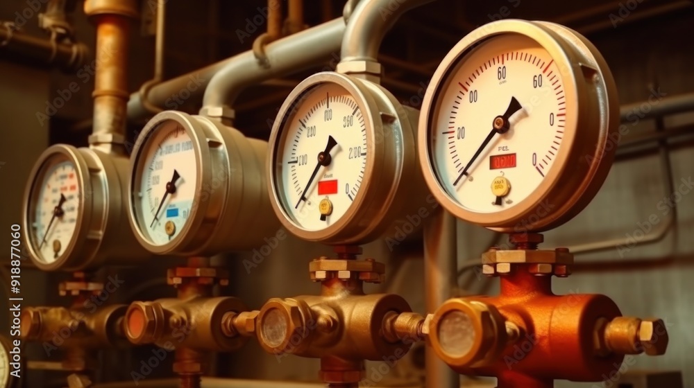 Industrial Gauges and Piping