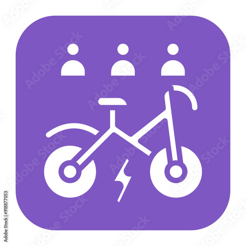 Electric Bike Share icon vector image. Can be used for Personal Transportation.
