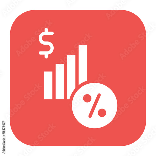 Interest Rate icon vector image. Can be used for Loan.