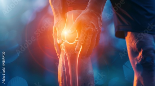 Knee Pain and Inflammation Highlighted in Anatomy