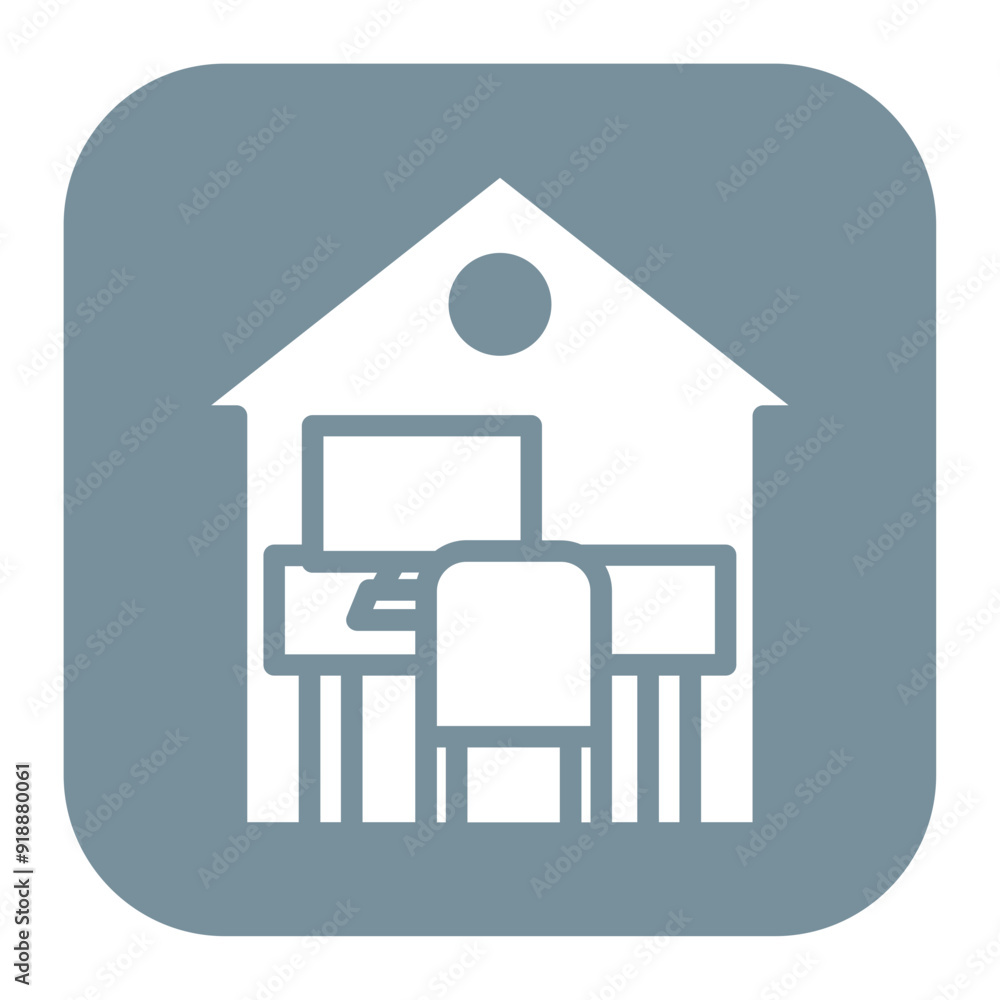 Home Office icon vector image. Can be used for Freelancer. Home Office icon vector image. Can be used for Freelancer.