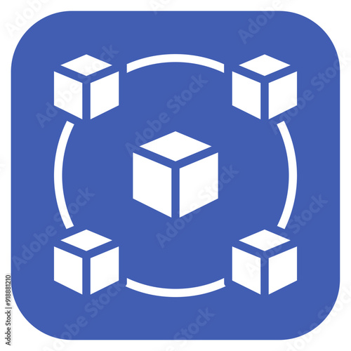 Blockchain icon vector image. Can be used for Professional Services.