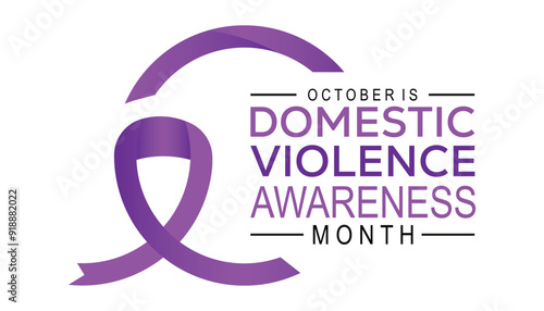 Domestic Violence Awareness Month is observed every year on October.Holiday concept background, placard, banner design template Vector illustration background design.