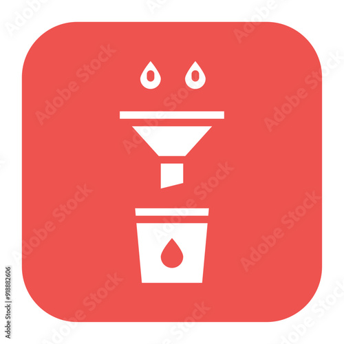 Filtration icon vector image. Can be used for Water Treatment.