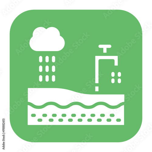 Groundwater Recharge icon vector image. Can be used for Water Treatment.