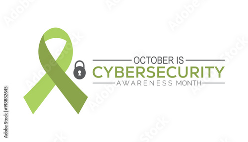 Cybersecurity Awareness Month is observed every year on October.Holiday concept background, placard, banner design template Vector illustration background design.