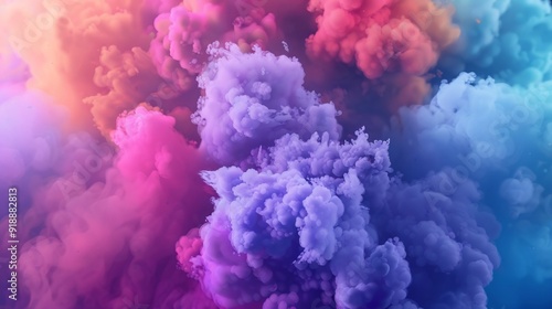 Abstract Colorful Smoke Clouds