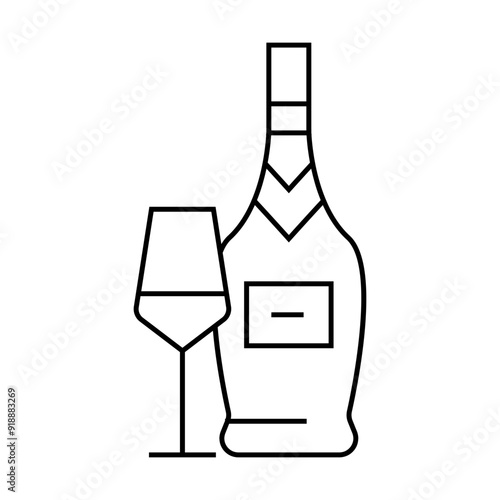 pinot grigio white wine line icon vector. pinot grigio white wine sign. isolated contour symbol black illustration