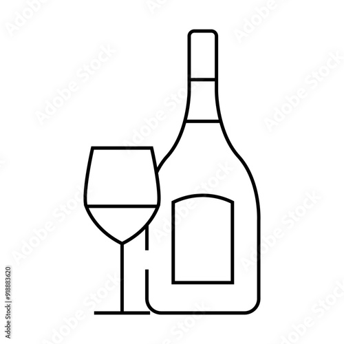 chardonnay white wine line icon vector. chardonnay white wine sign. isolated contour symbol black illustration
