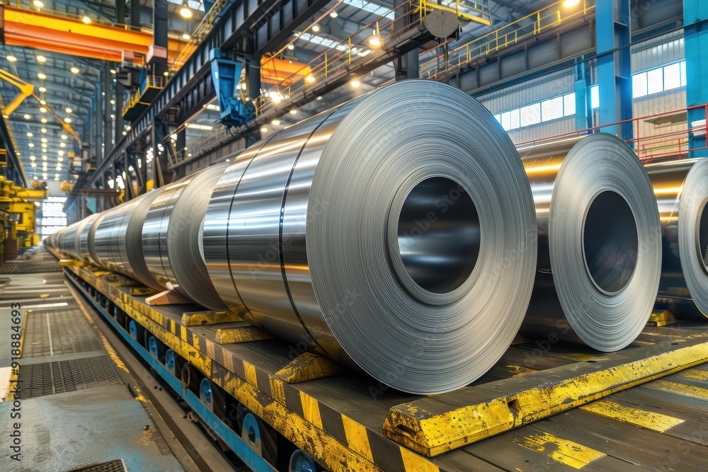 Galvanized steel coil at a factory Galvanized steel coil at a factory
