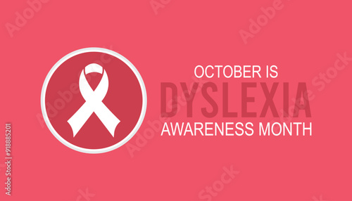 Dyslexia Awareness Month is observed every year on October.Holiday concept background, placard, banner design template Vector illustration background design.