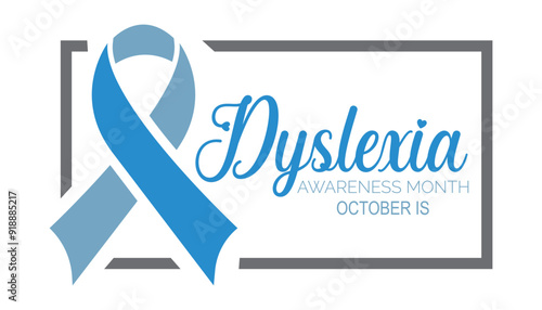 Dyslexia Awareness Month is observed every year on October.Holiday concept background, placard, banner design template Vector illustration background design.