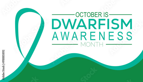 Dwarfism Awareness Month is observed every year on October.Holiday concept background, placard, banner design template Vector illustration background design.
