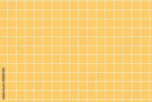 Yellow chequered seamless background. Grid backdrop with orange and brown lines. Autumn colours.