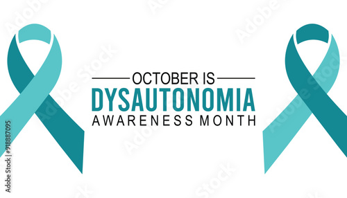 Dysautonomia Awareness Month is observed every year on October.Holiday concept background, placard, banner design template Vector illustration background design.