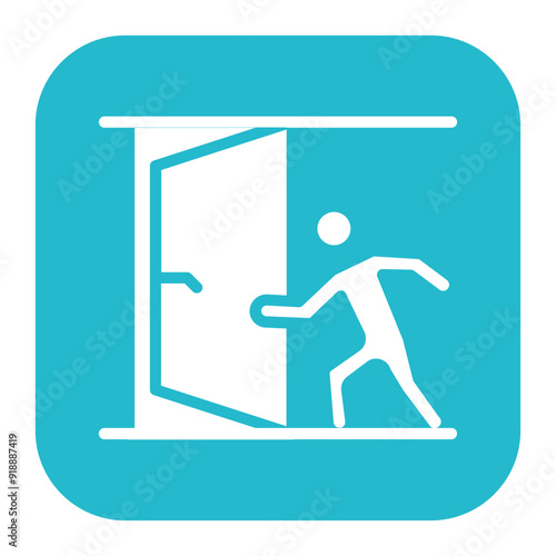 Escape icon vector image. Can be used for World Refugee Day.