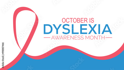 Dyslexia Awareness Month is observed every year on October.Holiday concept background, placard, banner design template Vector illustration background design.