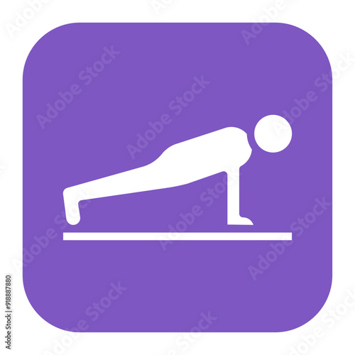 Push up icon vector image. Can be used for Fitness.