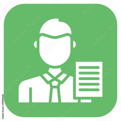 Hiring Manager icon vector image. Can be used for Hiring Process.