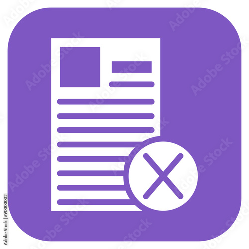 Job Rejection icon vector image. Can be used for Hiring Process.