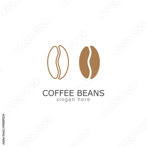 coffee beans logo icon vector illustration