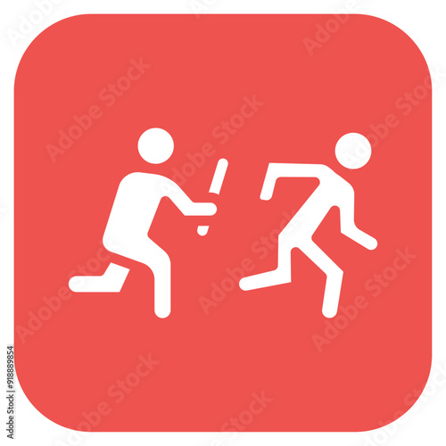 Relay Race icon vector image. Can be used for Track and Field.