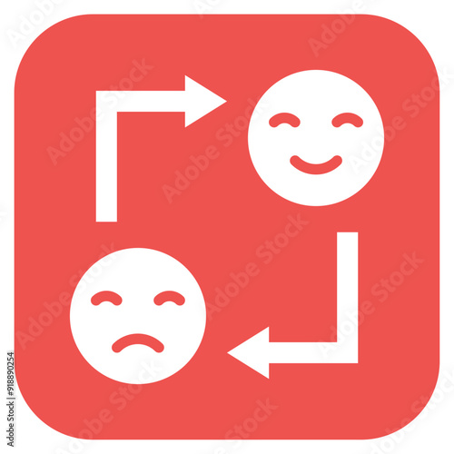 Emotional Rollercoaster icon vector image. Can be used for ADHD.
