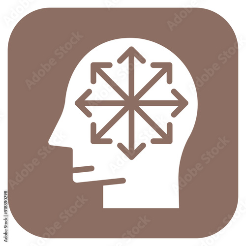 Inattention icon vector image. Can be used for ADHD.