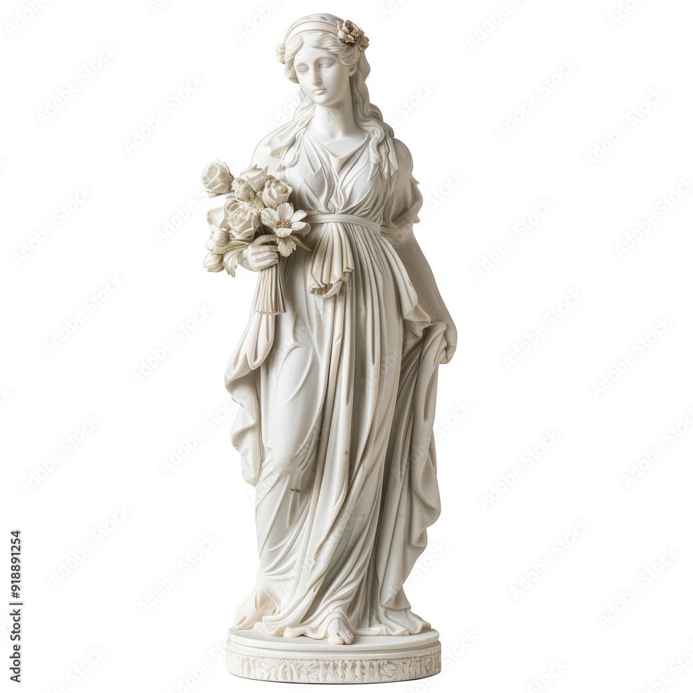 Obraz premium A marble statue isolated on transparent background