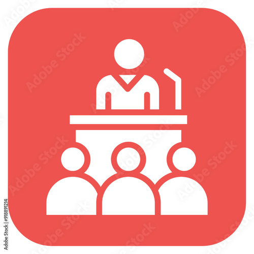 Press Conference icon vector image. Can be used for Press Freedom Day.