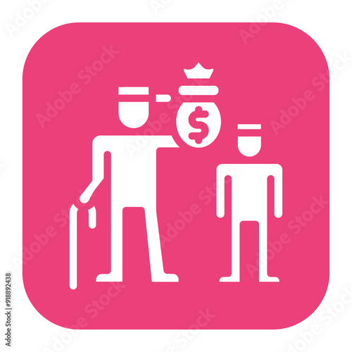 Handing Over icon vector image. Can be used for Inheritance.