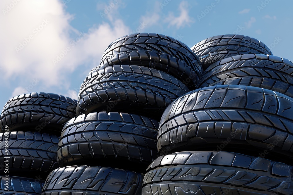 Obraz premium Pile of car tires