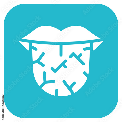 Dry Mouth icon vector image. Can be used for Allergy Symptoms.