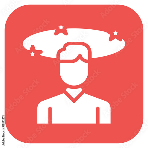 Dizziness icon vector image. Can be used for Allergy Symptoms.