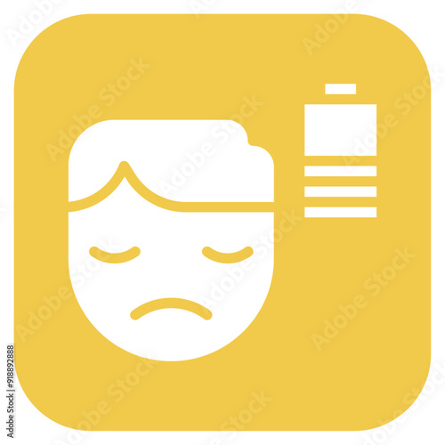 Fatigue icon vector image. Can be used for Allergy Symptoms.