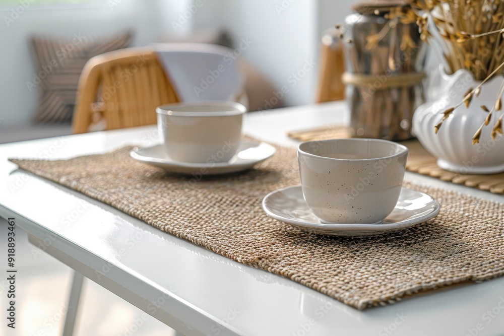 Fototapeta premium Placemat on a white surface