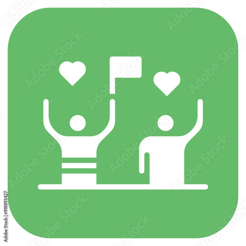 Fans icon vector image. Can be used for Social Relationship.