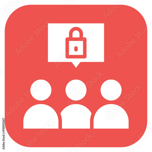 Confidentiality icon vector image. Can be used for Compilance and Regulation.