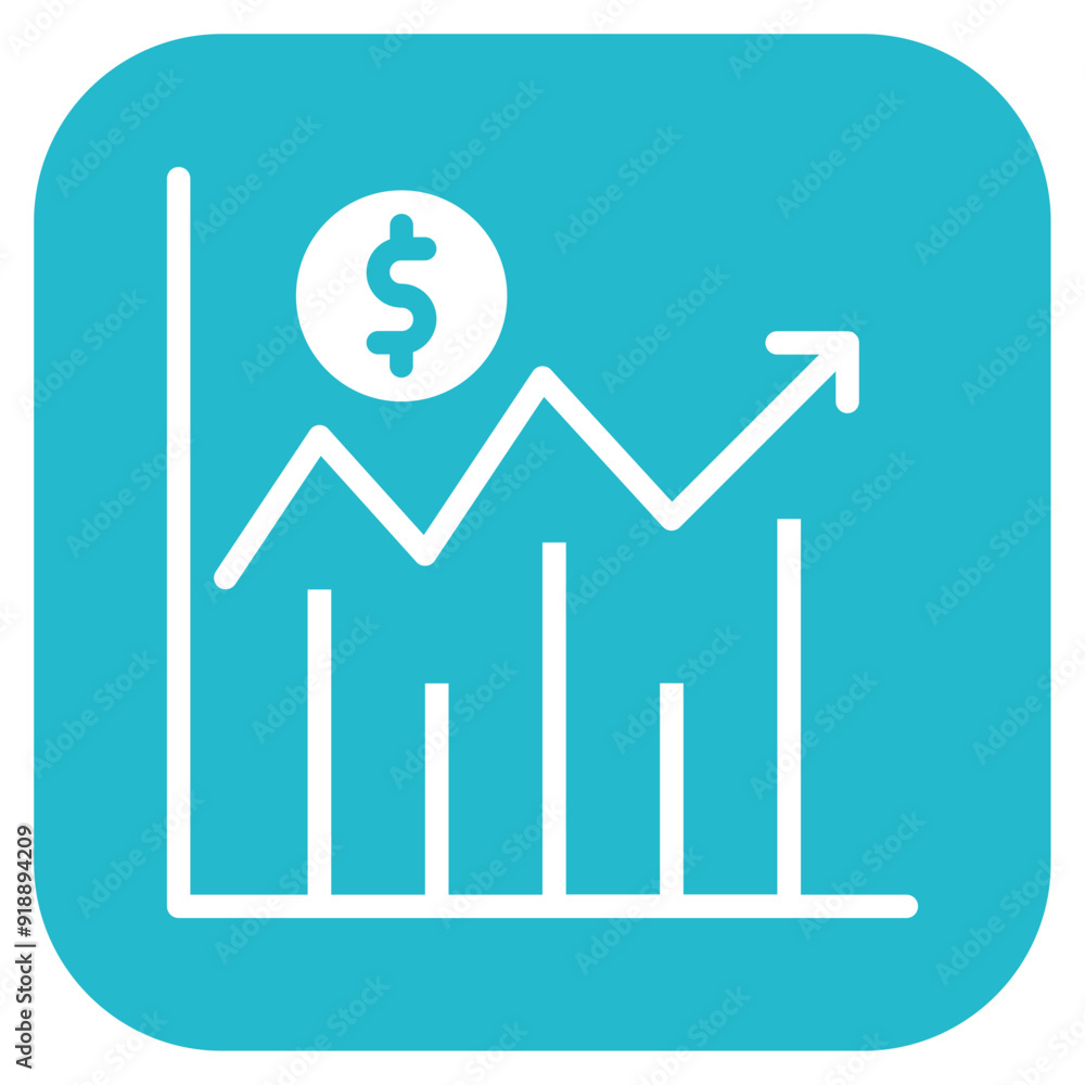 Market Growth icon vector image. Can be used for Market Research. Market Growth icon vector image. Can be used for Market Research.