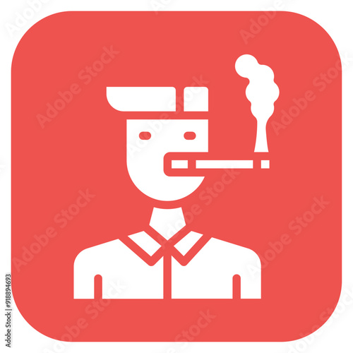 Tobacco Addiction icon vector image. Can be used for Smoking.