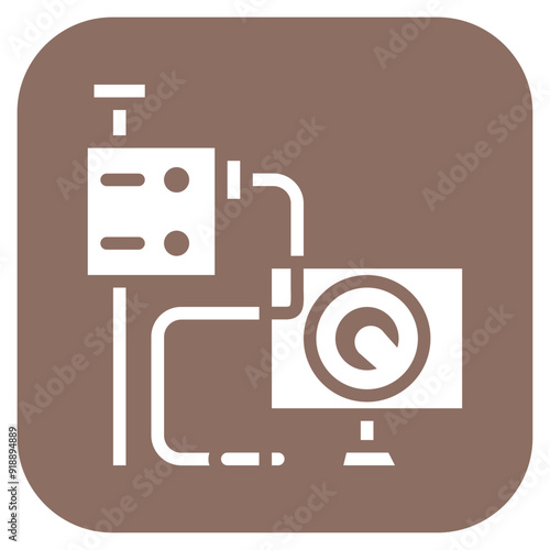 Colonoscopy icon vector image. Can be used for Medical Tests.